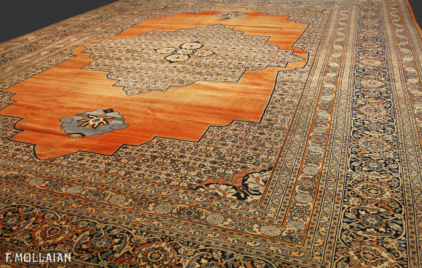 Tapis Persan Antique Tabriz Hadji djalili n°:49466683